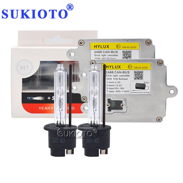 

sukioto ac 35w canbus hid xenon kit yeaky h1 h11 hb3 hb4 d2h h7 xenon bulb 4500k 5500k 6500k hylux 2a88 canbus hid ballast kit