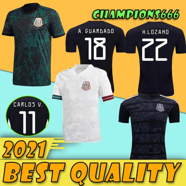 

mexico soccer jersey 2020 2021 h.lozano h.herrera r.marquez chicharito a.guardado lainez 29 soccer jersey 20 21 mexican shirt, Black;yellow