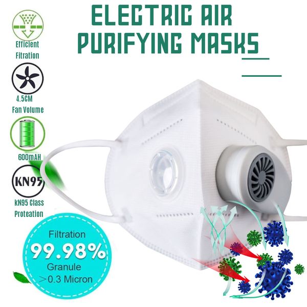 

n95 electric face mask purifying anti pm2.5 polltion fresh air supply breathing valve non-disposable with filter insert