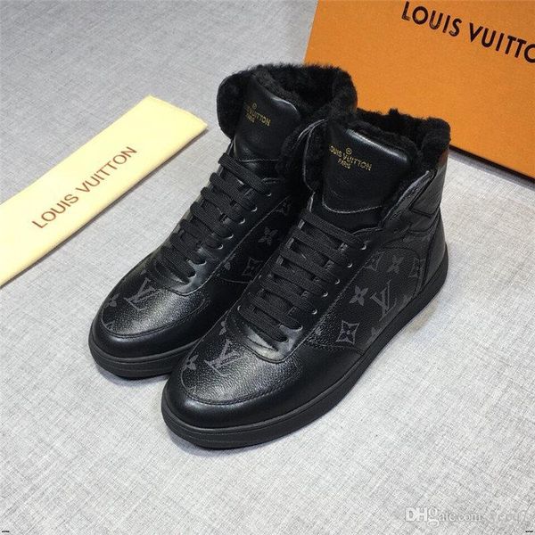 

19ff men fashion sneakers outdoor non-slip vulcanize shoes luxury high men flats casual shoes zapatos hombre madad, Black