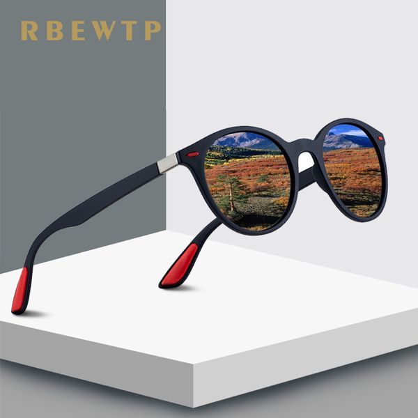

rbewtp design 2019 round frame classic polarized sunglasses men women driving sun glasses male goggle uv400 gafas de sol, White;black