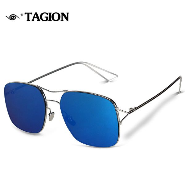 

tagion 2019 fashion alloy sun glasses for men women's driving lenses hipster outdoor holographic sunglasses vintage eyewear2765, White;black