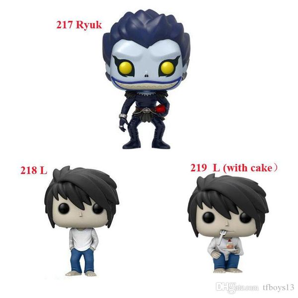 

lxh brand new funko pop death note l with cake lawliet 219# lawliet 218 217 action figure toys gift