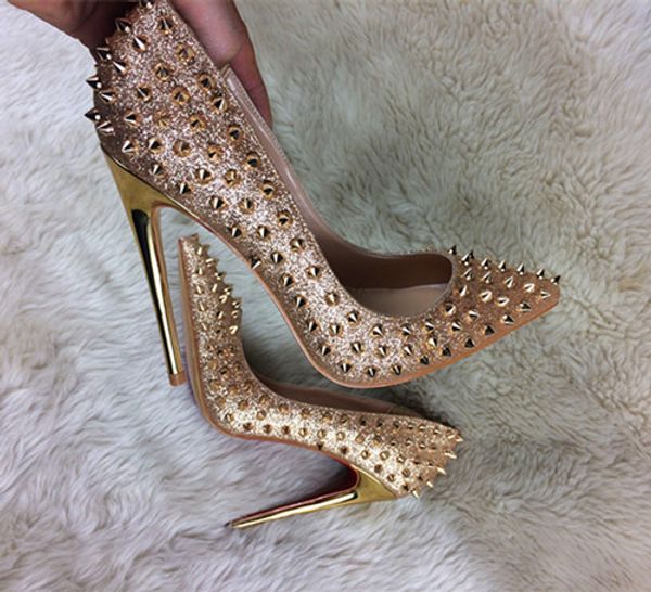 

оригинальный логотип) мода роскошные дизайнерские туфли с красной подошвой диаметром 8 см  см 12 см высокие каблуки шипы свадебные насосы, Black