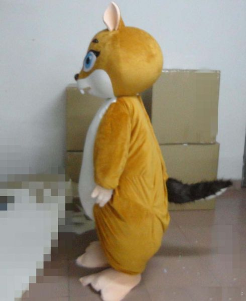 2020 Sconto vendita in fabbrica un costume mascotte scoiattolo con occhi azzurri da indossare per adulti