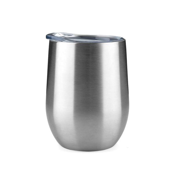 

Stainless Steel Wine Tumbler with Lid, 9 OZ | Double Wall Vacuum Insulated Travel Tumbler Cup for Coffee, Wine, Cocktails, Ice Cream