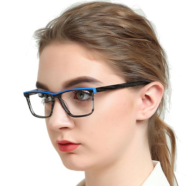 

office anti blue light computer spectacles frames textured myopia prescription optical eyeglasses frame femme mare azzuro oc7117, Silver