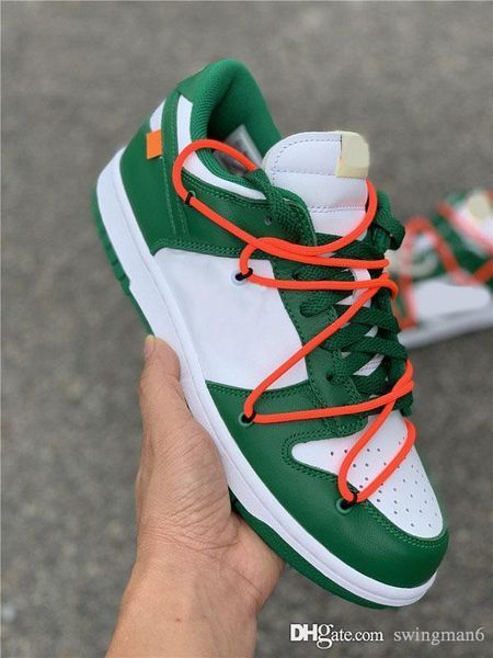 

новые аутентичные off sb dunk low leather collection белые кроссовки pine green спортивная обувь мужчины женщины спортивные кроссовки ct0856