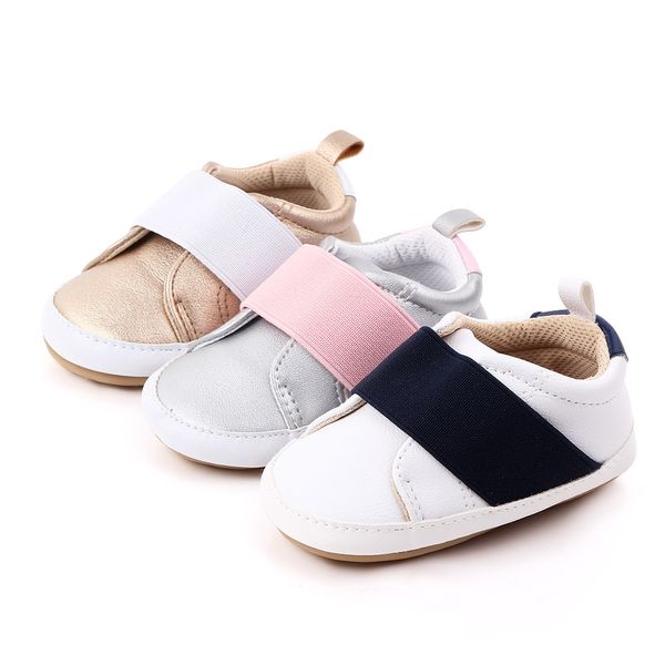 

Fashion Baby Girl White Gold Pink Toddler shoes 0-18M Anti-Slip Shoes Casual Sneakers Toddler Soft Soled newborn baby Walking Shoes