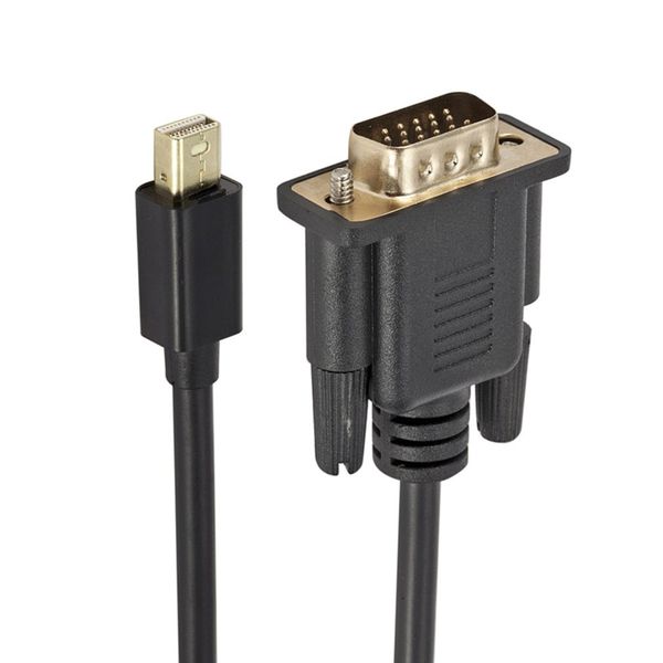 

mini dsiplayport dp thunderbolt to vga male adapter cable converter for mac 1.8m