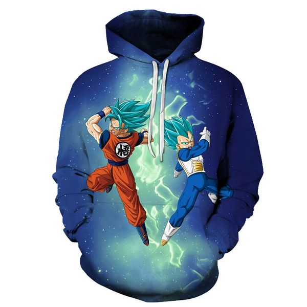 

dragonball mens hooded pullovers 3d designer spring autumn teenager boy harajuku sweatshirts, Black