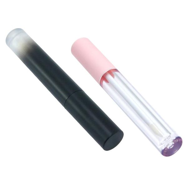 

4pcs lip gloss bottles empty lip gloss tube makeup bottles empty containers for daily women girl use (pink cover, blac