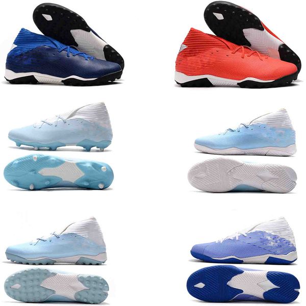 

arrival original mens messi nemeziz 19.3 laceless fg ic tf 19+x slip-on outdoor soccer shoes football high ankle outdoor boots cleats