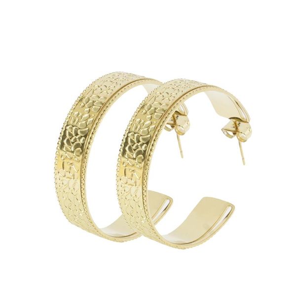 

korean design pattern circle earrings personality wild hoop fashion earrings jewelry, Silver