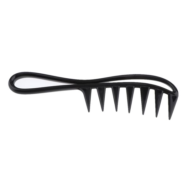 

men's oily hair pick comb salon dyeing hairdressing styling wide tooth, Silver