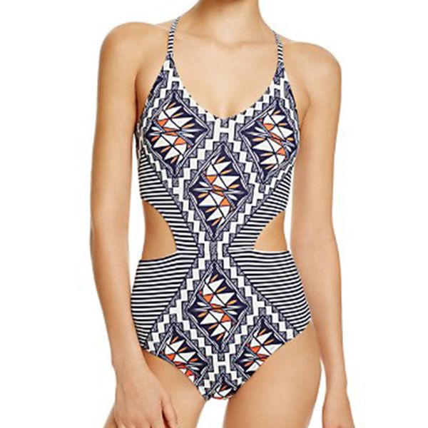 

vintage brand plus large size 5xl deep v stripe backless one pieces wire women swimwear swimsuit swimming suit, White;black