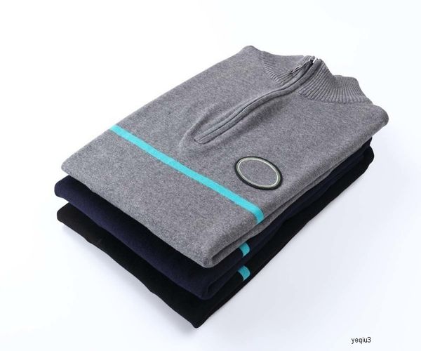 

lacoste men мужской конструктор крокодил свитер роскошный сгущает теплый zipper пуловер свитер вскользь марка mens зима tops высокого качест, White;black