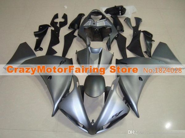 

4 gifts new abs injection mold motor plastic fairings kits fit for yamaha yzf-r1-1000 2009-2011 09 10 11 fairing bodywork set custom gray