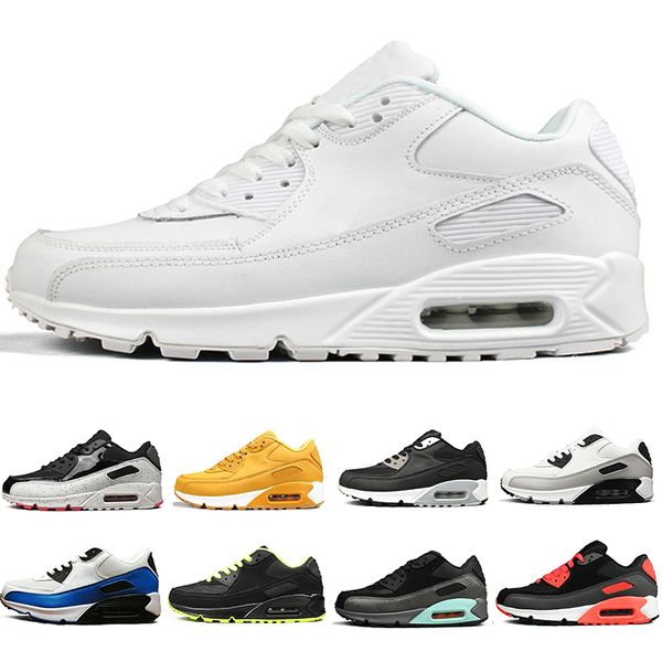 

Newest 2019 90 Running Shoes For Men Women Triple Black White Red jogging Outdoor 90s Mens Trainers Designer Sports Sneakers Size 36-45