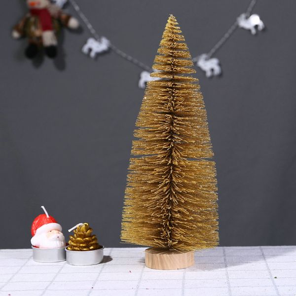 

new year 2019 christmas tree decorations christmas tree mini pine with wood base diy crafts home table decor kerst