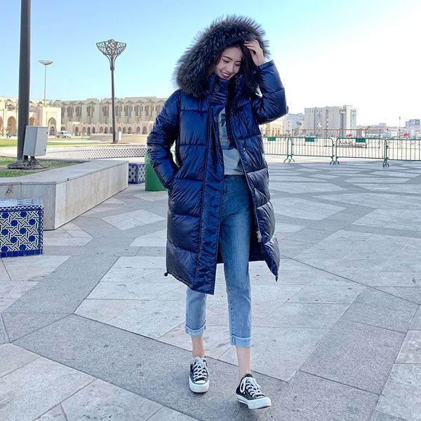 

2019 new fashion women down cotton jacket bread cropped jacket hooded high quality, Black