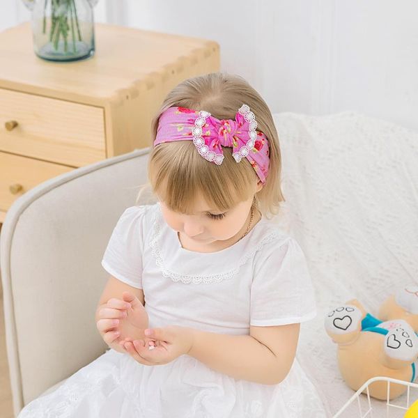 

baby headbands children girl headwear girls bow knot hairband head hand infant newborn toddlers gift tiara hair accessories, Slivery;white