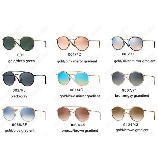 A112 Damen-Sonnenbrille mit rundem Doppelsteg, Damen- und Herren-Sonnenbrille, UV-Schutzgläser mit hochwertigem Lederetui und Einzelhandelsverpackung