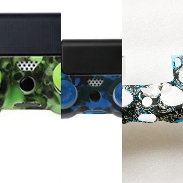 

cg9h8 shipping protective transparent clear crystal case hard cover for shell ps4 controller with gift box package