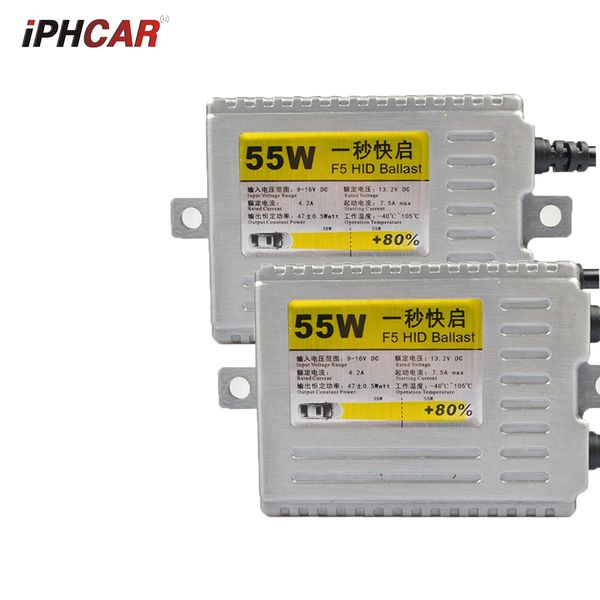 

2pcs fast bright 55w fast strat ac hid xenon kit ballast dlt f5 fit for h4 h7 h1 9005 9006 bulb headlamp car accessories modify