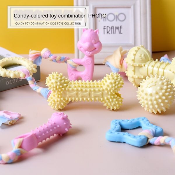 

pet toy cotton rope cloth collection dog bite toy tpr material environmental protection bite-resistant molars