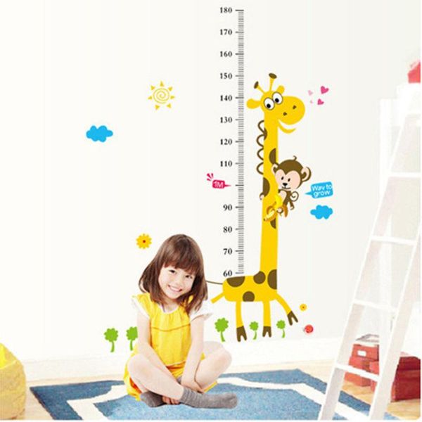 

sekinew giraffe monkey kid height measure ruler sticker children room decoration car interior stickers