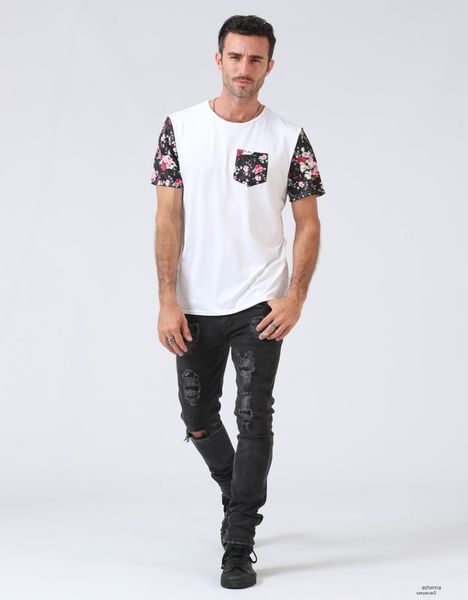 

mens designer t shirt short sleeve round neck printing personality men t shirth4qxh, White;black
