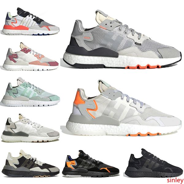 

2019 nite jogger 3m reflective running shoes for men women triple black white breathable mens trainer sports sneakers 36-45