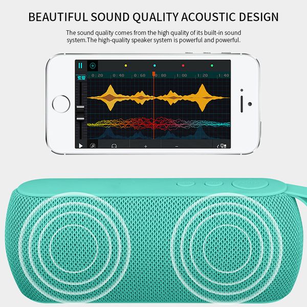 

portable bluetooth speaker wireless loudspeaker sound system 3d stereo column outdoor speaker support tf card fm aux input new