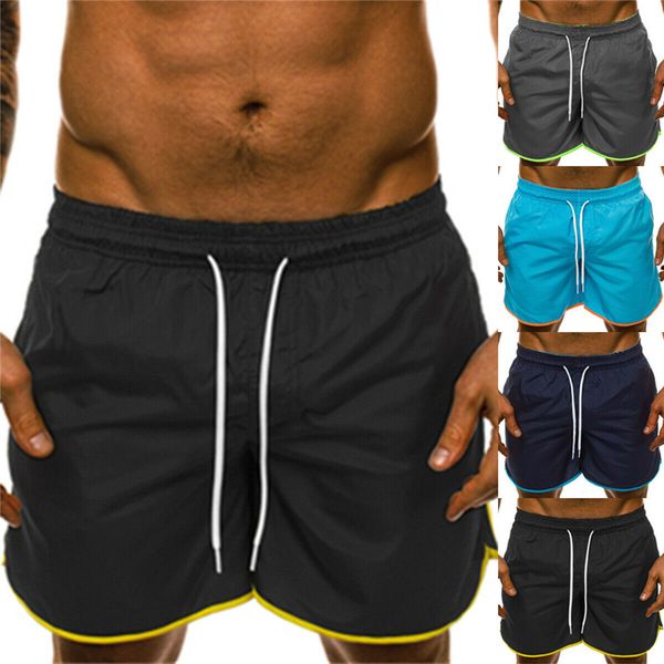 

trainning exercise shorts -3xl men's swimwear jogging running sports shorts gym training fitness pants, White;black