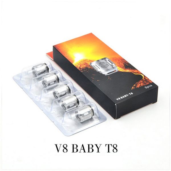 

100% Original V8 Baby Beast Coil Heads V8 Baby Q2 Q4 X4 T6 T8 Replacement Vape Core Coils 100PCS