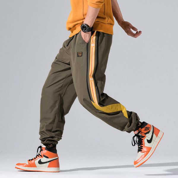 

japan style autumn casual harem pants men 2019 new hip hop streetwear cargo pants male fashion full length cuffed joggers, Black