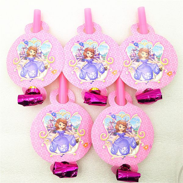 

6pcs cartoonprincess blowout party supplies noise maker whistle baby shower kids birthday party decoration blowouts