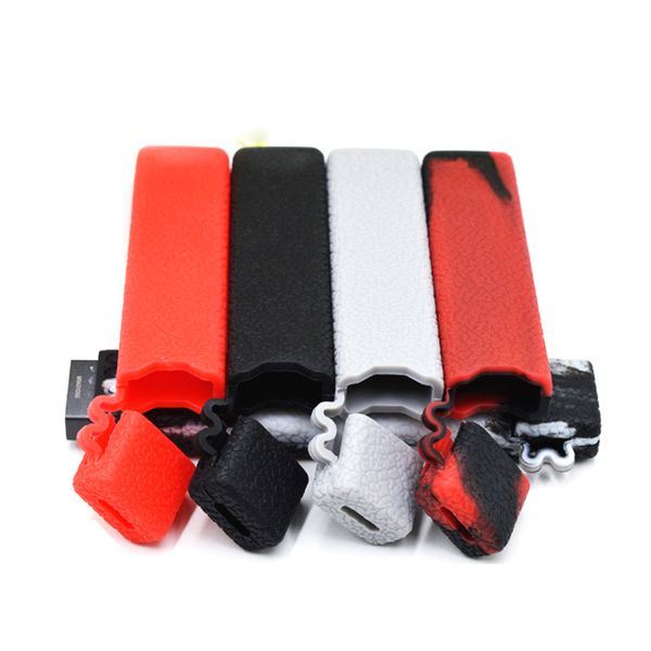 

Silicon Case Leather Line Surface Skin Cases Colorful Soft Silicone Sleeve Protective Cover Fit JU COCO E Cigarette DHL Free