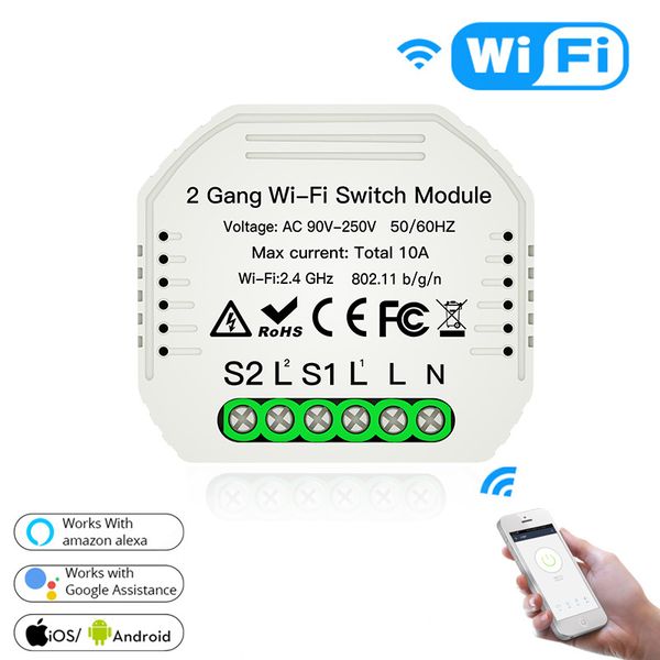 

wifi смарт-переключатель света diy модуль плавкого стене переключить умные жизни/туя приложение дистанционного управления работает с алексой
