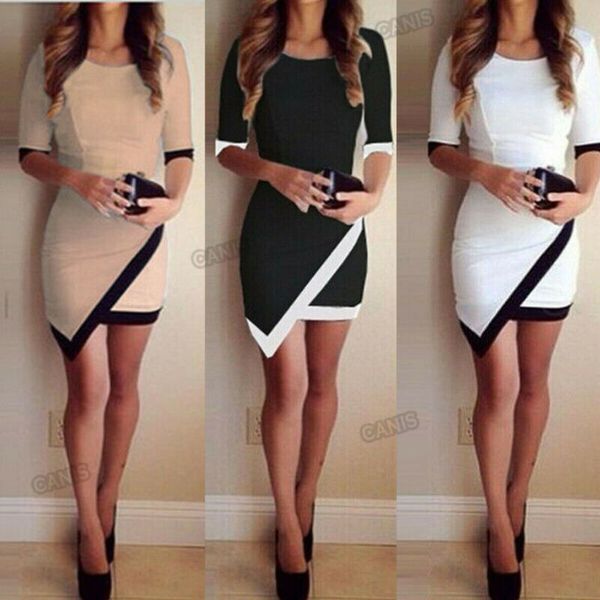 

fashion casual dress women skinny bandage bodycon half sleeve evening party mini dress ladies short mini dress vestidos, Black;gray