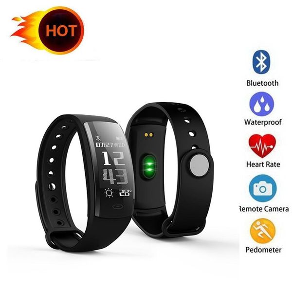

qs90 smart bracelet blood pressure heart rate monitor fitness tracker sports passometer smart wristband men women watch
