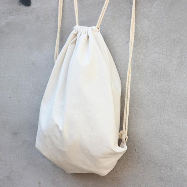 

casual nylon drawstring bag string sack beach women men travel storage package teenagers backpack solid color high quality