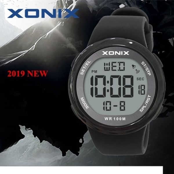 

fashion men sports watches waterproof 100m outdoor fun hardlex mirror sumergible digital watch swimming wristwatch reloj hombre cj191213, Slivery;brown
