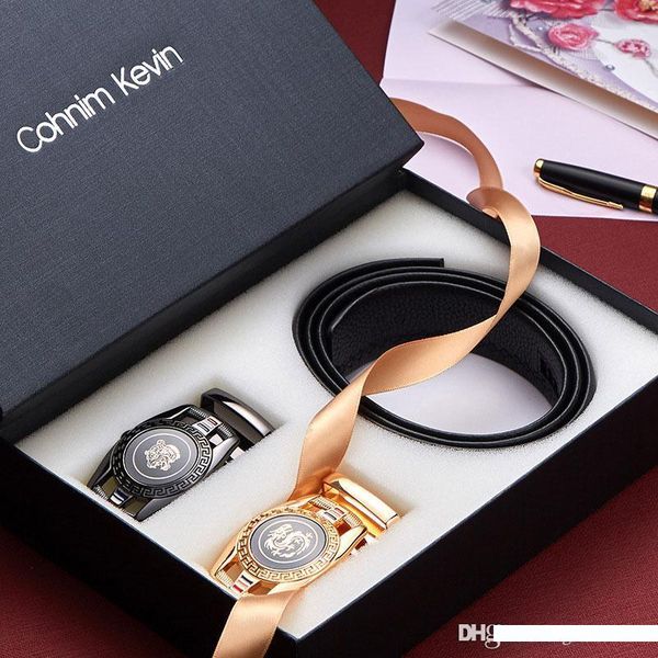 

brand new luxury belts new fashion mens business belts sellers automatic buckle genuine leather belts for mens waist belt suit, Black;brown