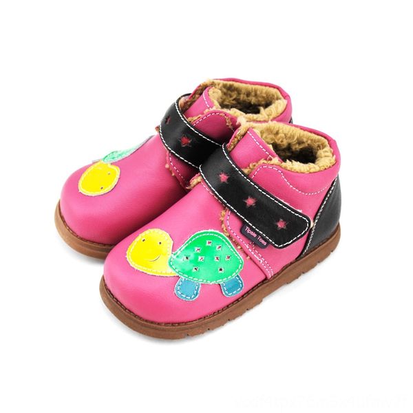 

tipsietoes brand turtle cartoon sheepskin flat shoes kids children boots school shoes for girls new 2020 autumn winter a64101, Black;grey