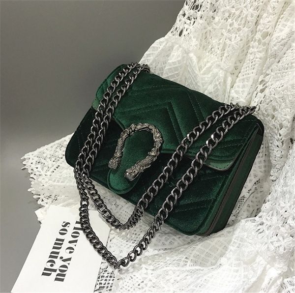 

deaigner- luxury handbag women bag winter new snakehead lock velvet bag classic embroidered line wavy women chain bag elegant temperament 3