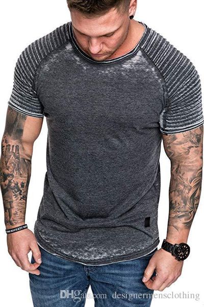 

дизайнер mens спорта tshirts вскользь коротким рукавом o-образным вырезом quick dry tshirts мода мужские задрапированное tops, White;black