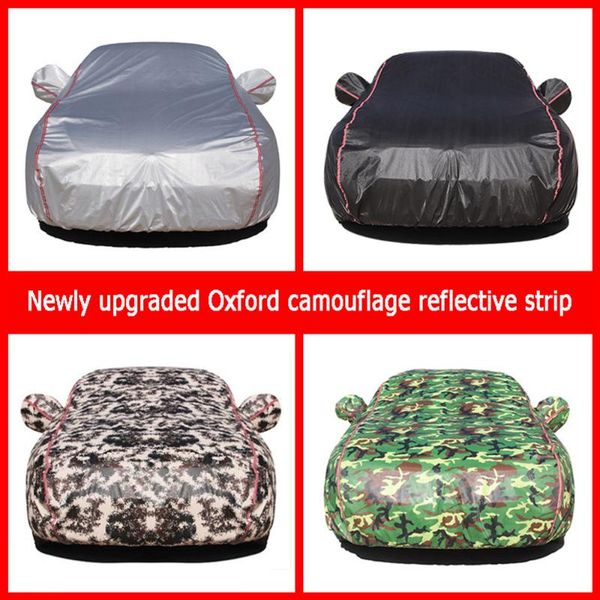

sedan car cover oxford cloth waterproof car clothes with side door four seasons cover reflective strips are more secure