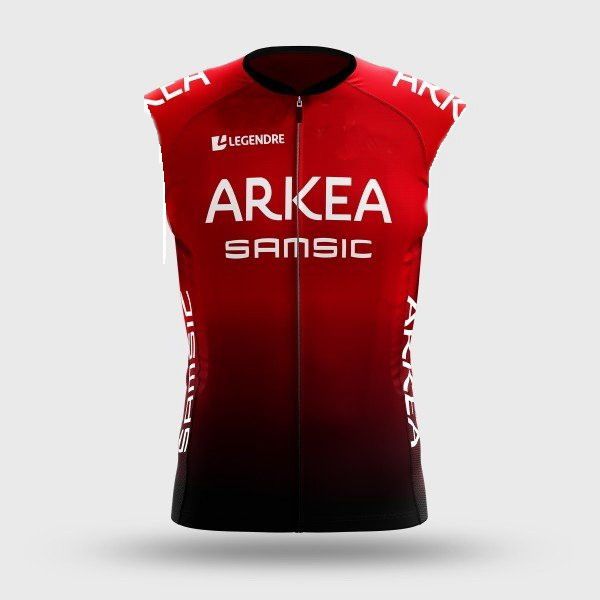 

2020 arkea samsic pro team red summer sleeveless cycling vest clothing bicycle maillot ciclismo bike clothes, Black